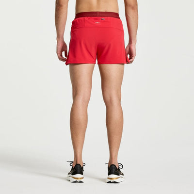 Saucony Men's Re-Imagined Outpace 3" Short Men's Bottoms - BlackToe Running#colour_poppy
