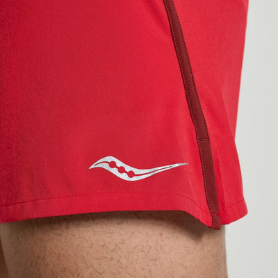 Saucony Men's Re-Imagined Outpace 3" Short Men's Bottoms - BlackToe Running#colour_poppy
