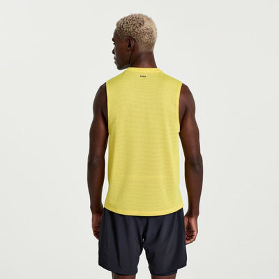 Saucony Men's Elevate Sleeveless Men's Tops - BlackToe Running#colour_sulphur