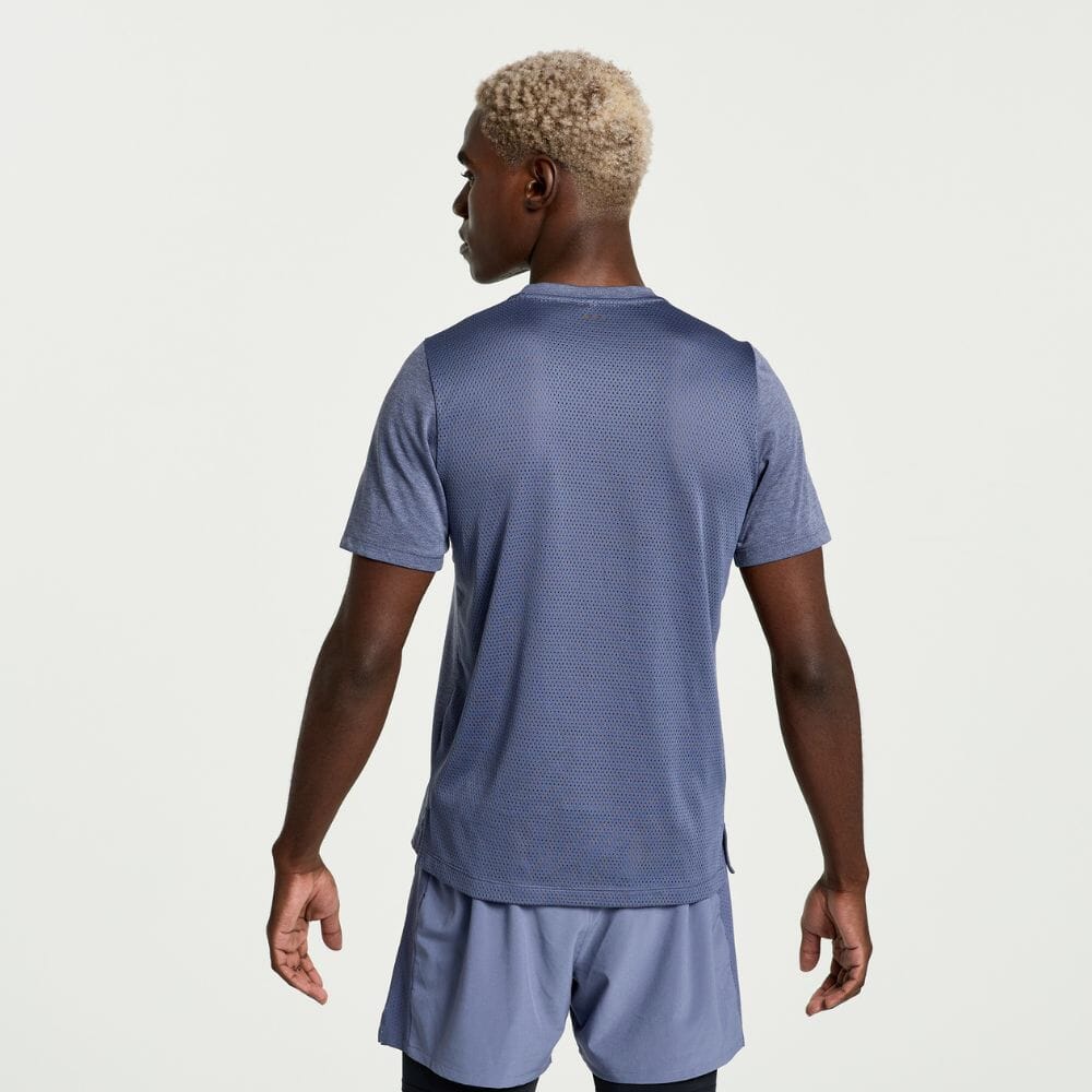 Saucony Men's Elevate Short Sleeve Men's Tops - BlackToe Running