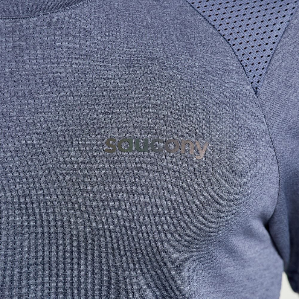 Saucony Men's Elevate Short Sleeve Men's Tops - BlackToe Running