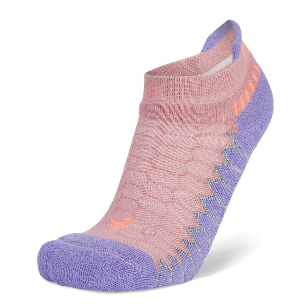 Balega Silver Mid-High Cushion No-Show Tab Socks - BlackToe Running#colour_dusty-pink