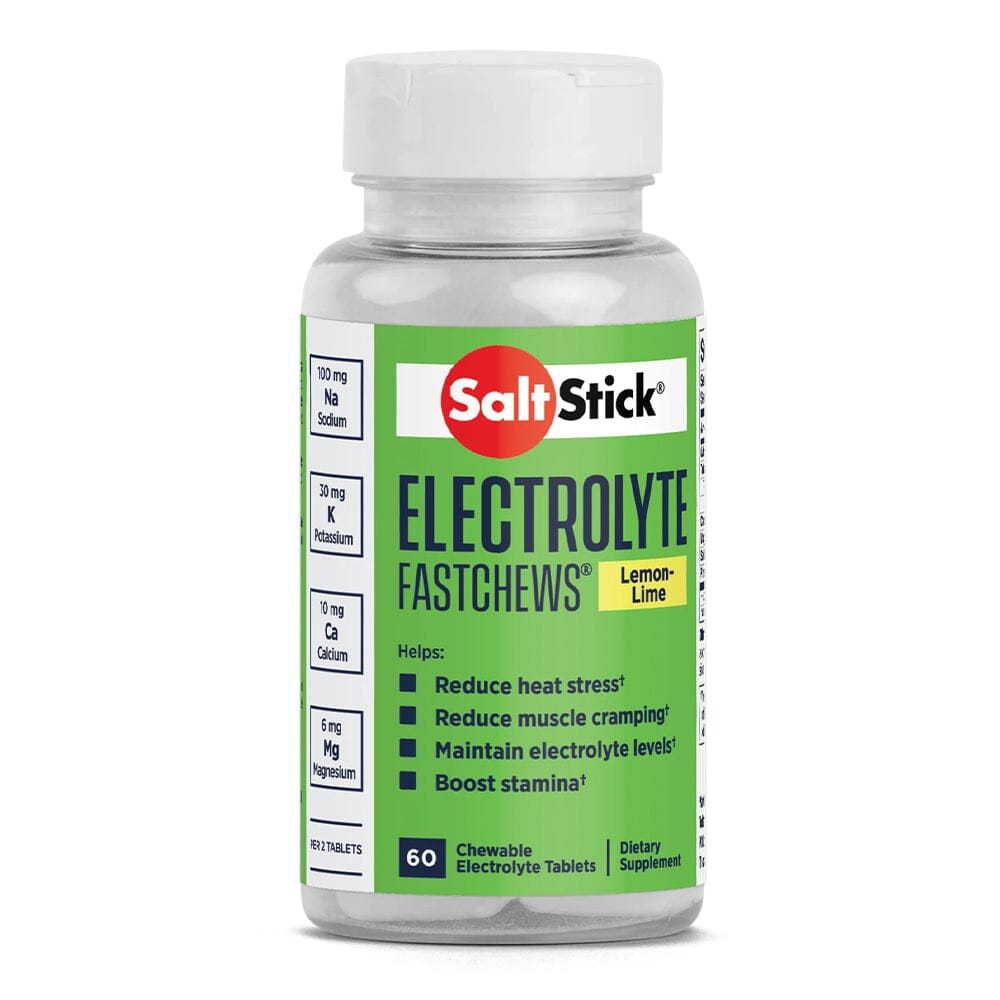 SaltStick FastChews 60-Tab Bottle - BlackToe Running#flavour_lemon-lime