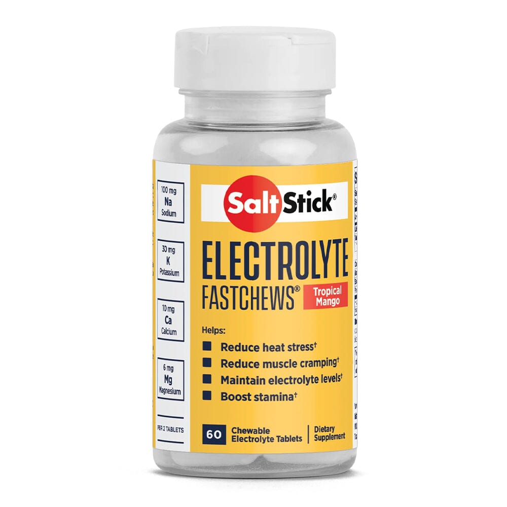 SaltStick FastChews 60-Tab Bottle - BlackToe Running#flavour_tropical-mango