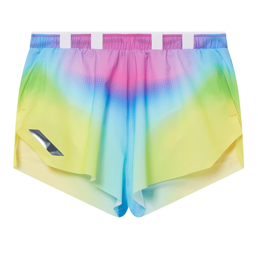 Soar Women's Marathon Shorts - BlackToe Running#colour_summer-rainbow