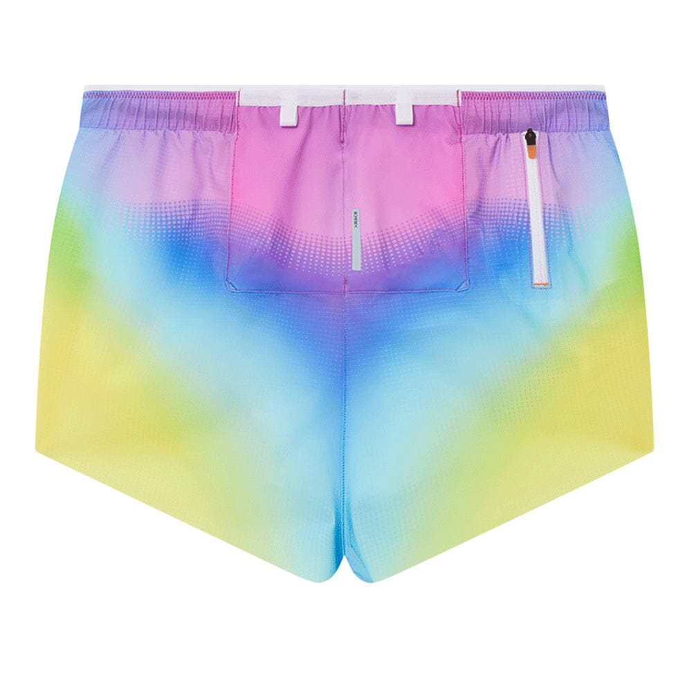 Soar Women's Marathon Shorts - BlackToe Running#colour_summer-rainbow