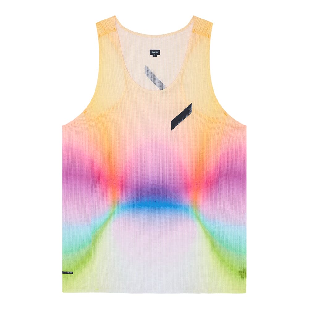 Soar Men's Race Vest - BlackToe Running#colour_summer-rainbow