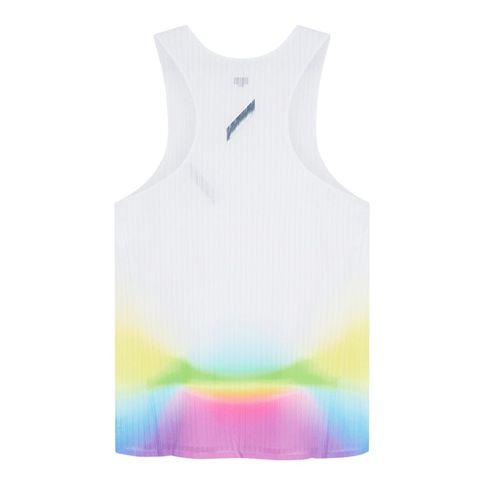 Soar Men's Race Vest - BlackToe Running#colour_white-summer-rainbow