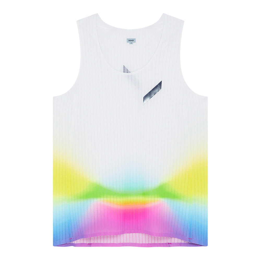 Soar Women's Race Vest - BlackToe Running#colour_white-summer-rainbow
