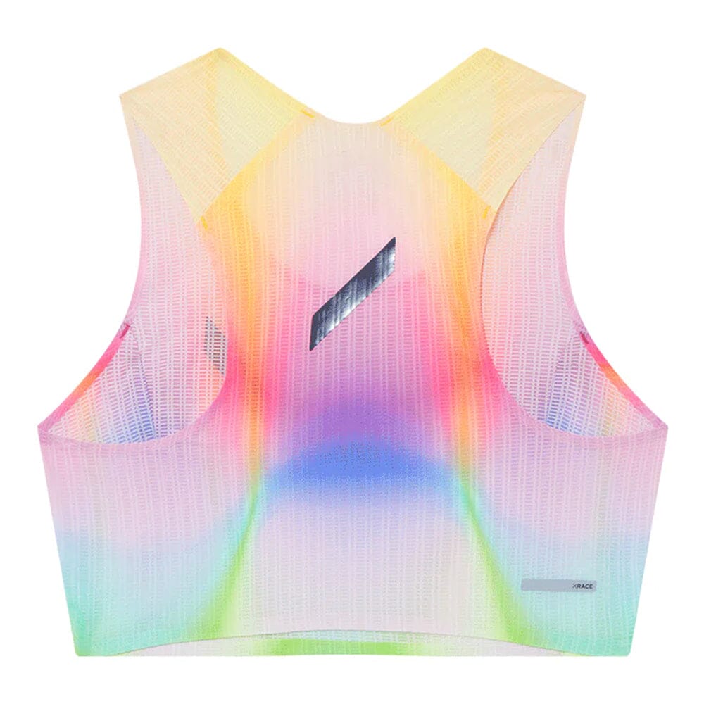 Soar Women's Crop Race Vest - BlackToe Running#colour_summer-rainbow