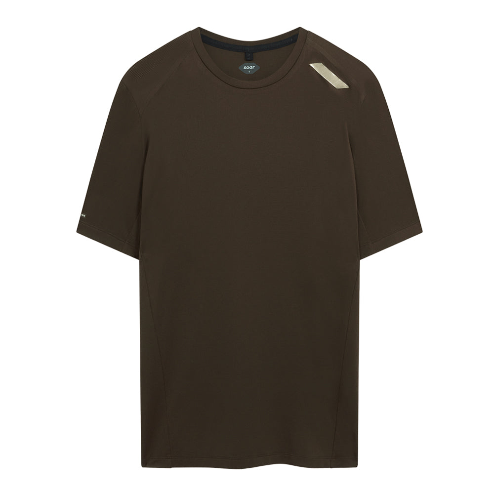 Soar Men's Eco Tech T - BlackToe Running#colour_dark-brown