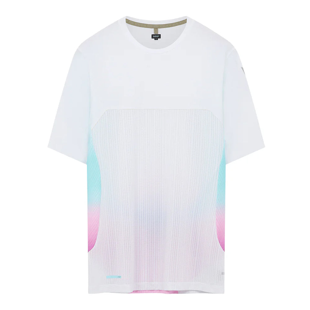 Soar Men's SS Hot Weather T - BlackToe Running#colour_white-blue