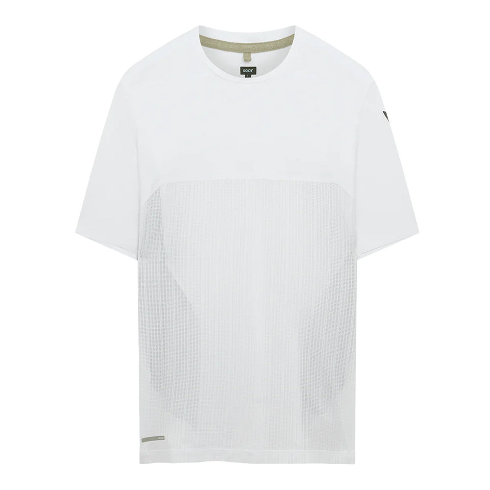 Soar Men's SS Hot Weather T - BlackToe Running#colour_white-silver-grey