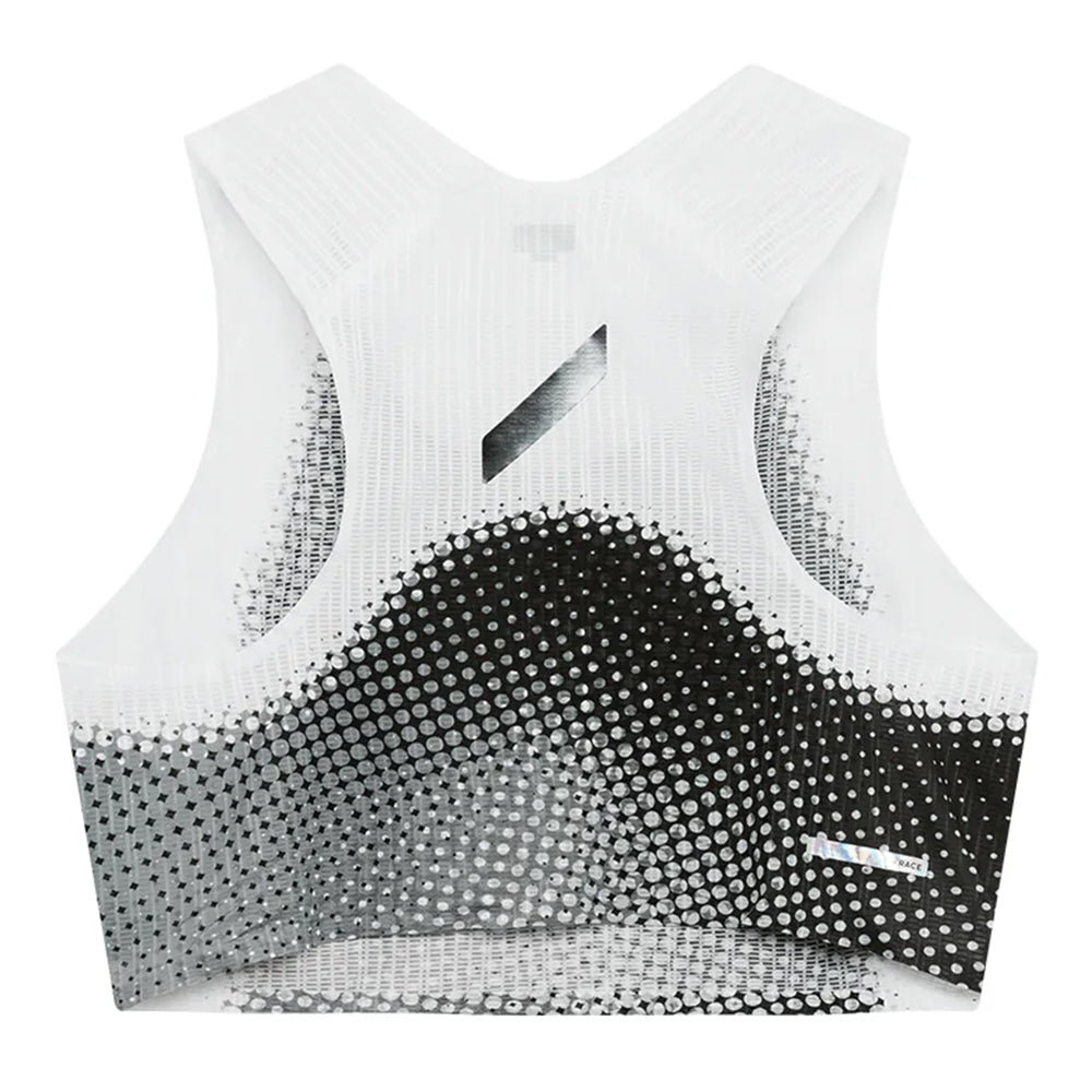 Soar Women's Crop Race Vest - BlackToe Running#colour_black-white-dot