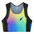 Soar Women's Crop Race Vest - BlackToe Running#colour_tropical-dot