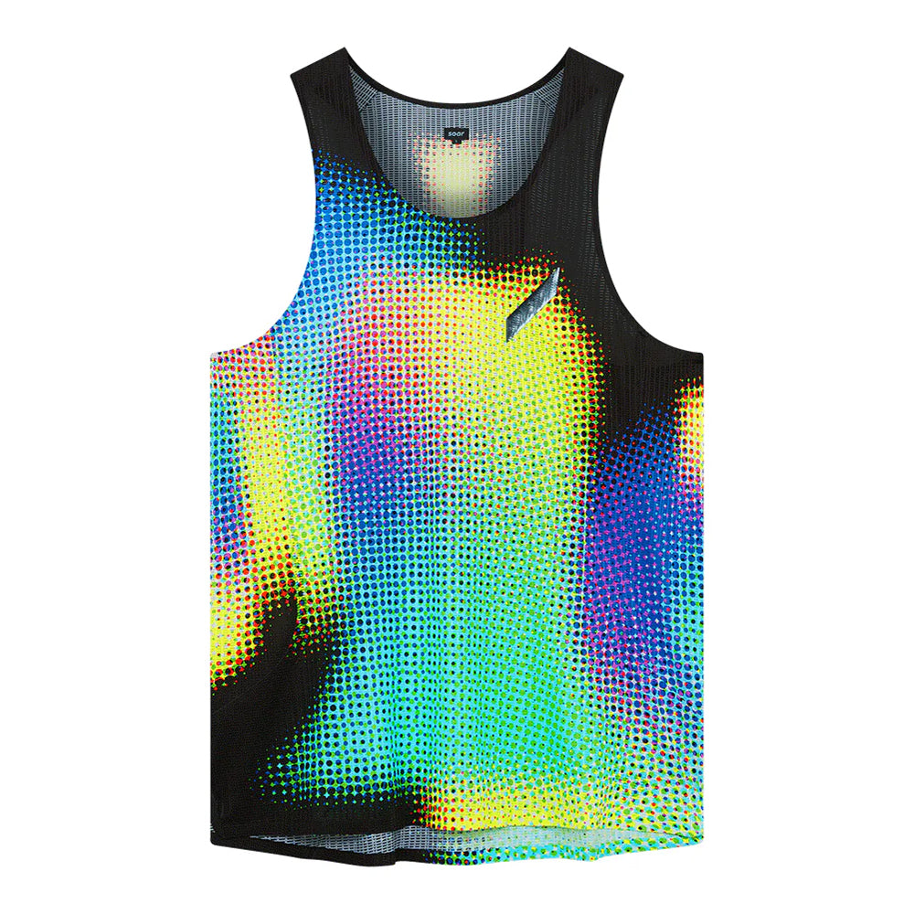 Soar Men's Race Vest - BlackToe Running#colour_tropical-dot