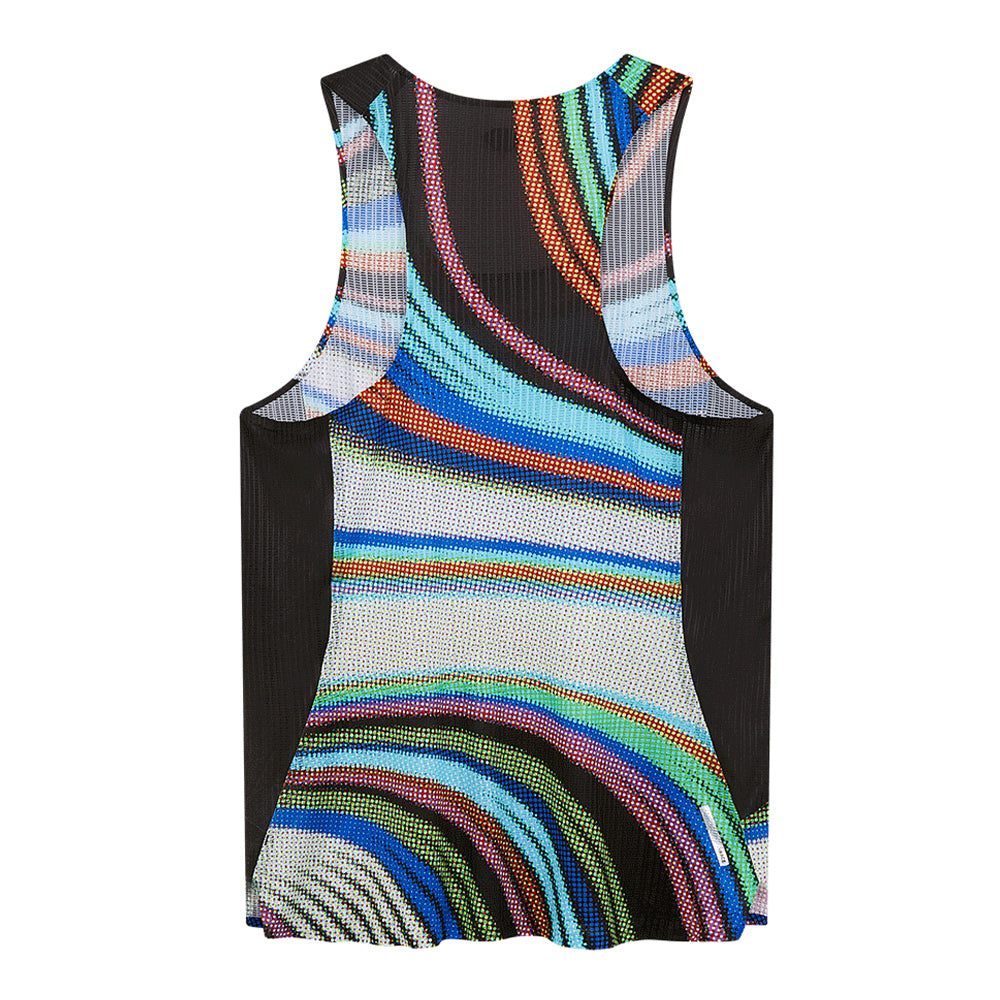 Soar Men's Race Vest - BlackToe Running#colour_dark-dot-stripe