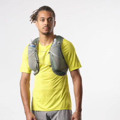 Salomon Active Skin 4 Set - BlackToe Running#colour_laurel-wreath-lily-pad