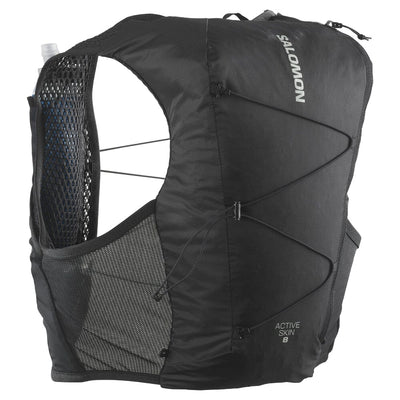 Salomon Active Skin 8 Set - BlackToe Running#colour_black-metal