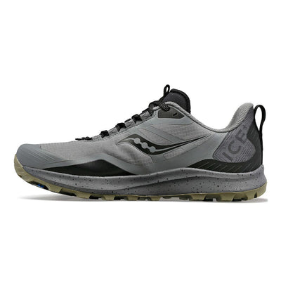 Saucony Men's Peregrine ICE+ 3 Men's Shoes - BlackToe Running#colour_gravel-black