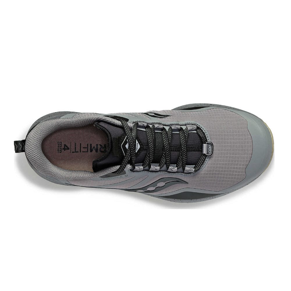 Saucony Men's Peregrine ICE+ 3 Men's Shoes - BlackToe Running#colour_gravel-black