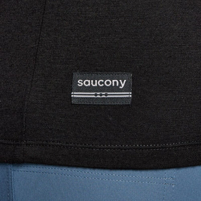 Saucony Men's Peregrine Merino Long Sleeve - BlackToe Running#colour_black