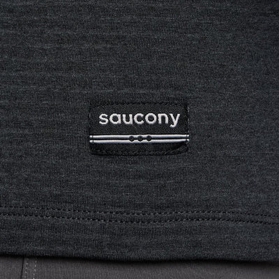 Saucony Men's Triumph 3D 1/2 Zip - BlackToe Running#colour_black-heather