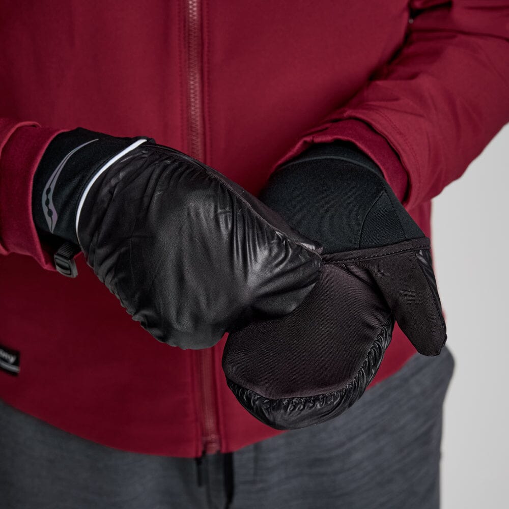 Saucony Solstice Convertible Mitt - BlackToe Running#colour_black