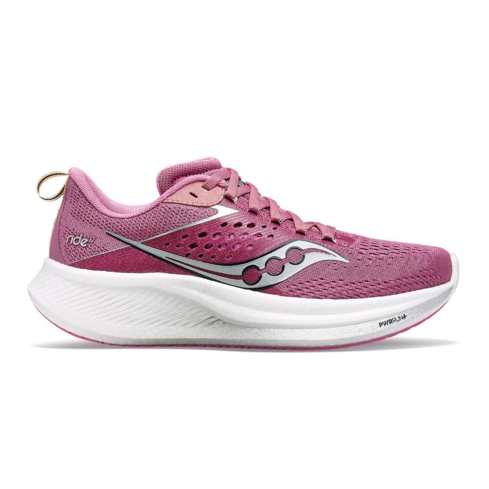 Saucony Women's Ride 17 - Women's Shoes - BlackToe Running#colour_orchid-silver