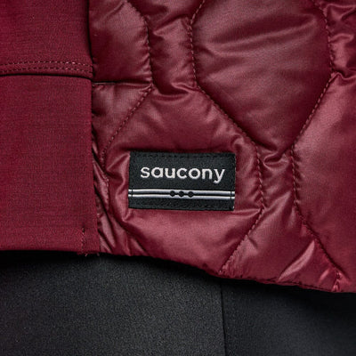 Saucony Women's Solstice Oysterpuff Jacket - BlackToe Running#colour_sundown