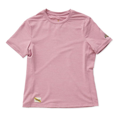 Tracksmith Women's Session Tee Women's Tops - BlackToe Running#colour_rose