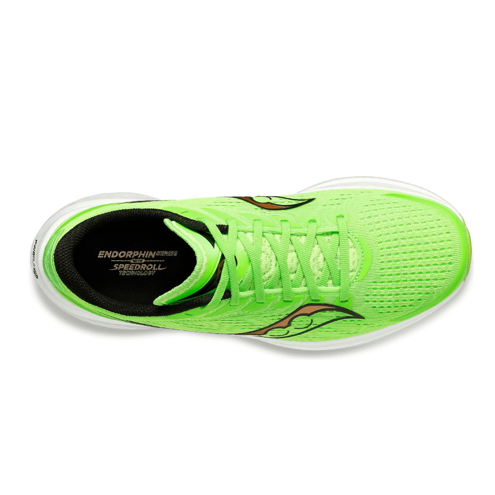 Saucony Men's Endorphin Speed 3 Men's Shoes - BlackToe Running#colour_slime-gold