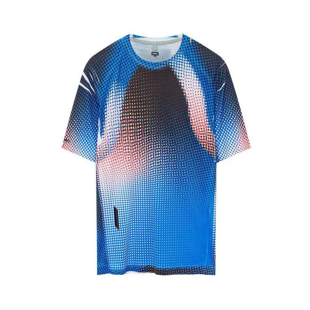 Soar Men's Printed Tech T - BlackToe Running