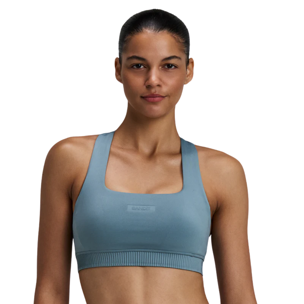 Bandit Women’s Stamina™ Square Neck Run Bra - BlackToe Running#colour_tranquil-blue