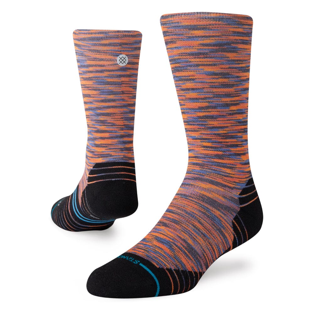 Stance Cautionary Light Cushion Crew Socks - BlackToe Running#colour_spacedust