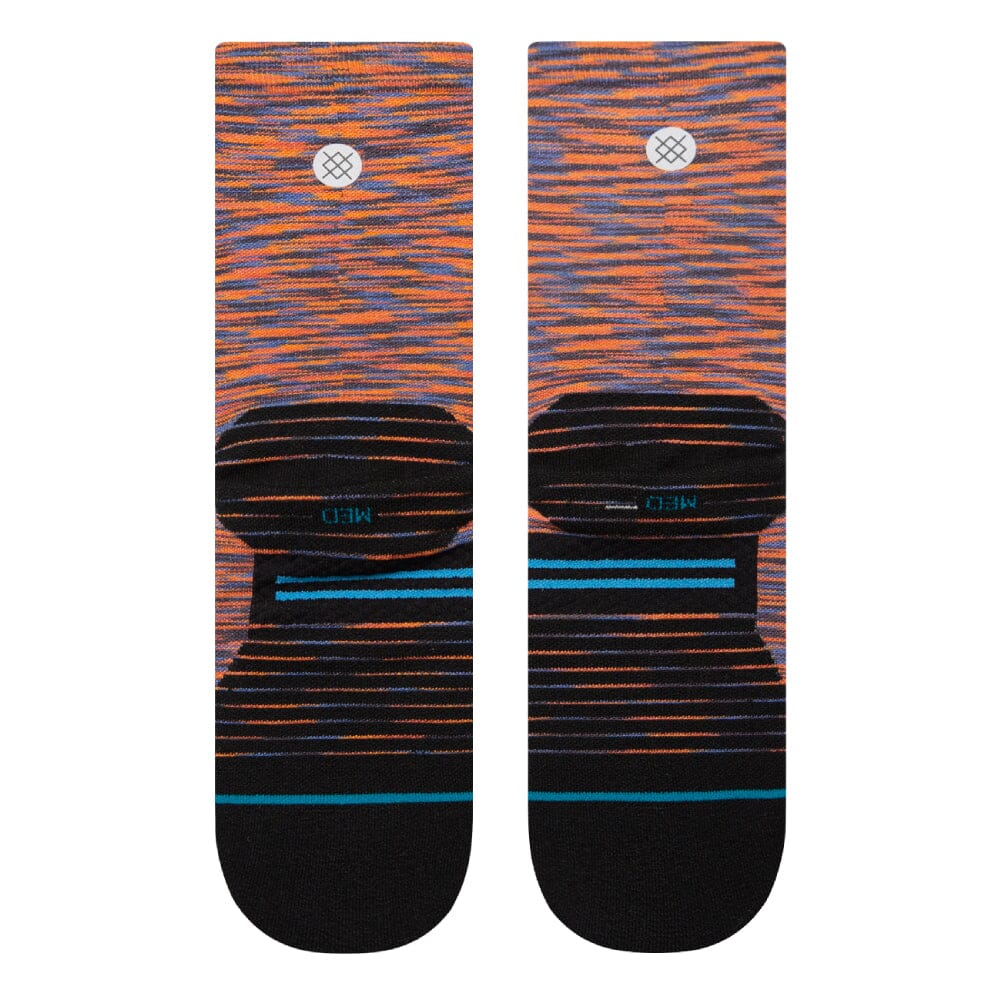 Stance Cautionary Light Cushion Crew Socks - BlackToe Running#colour_spacedust