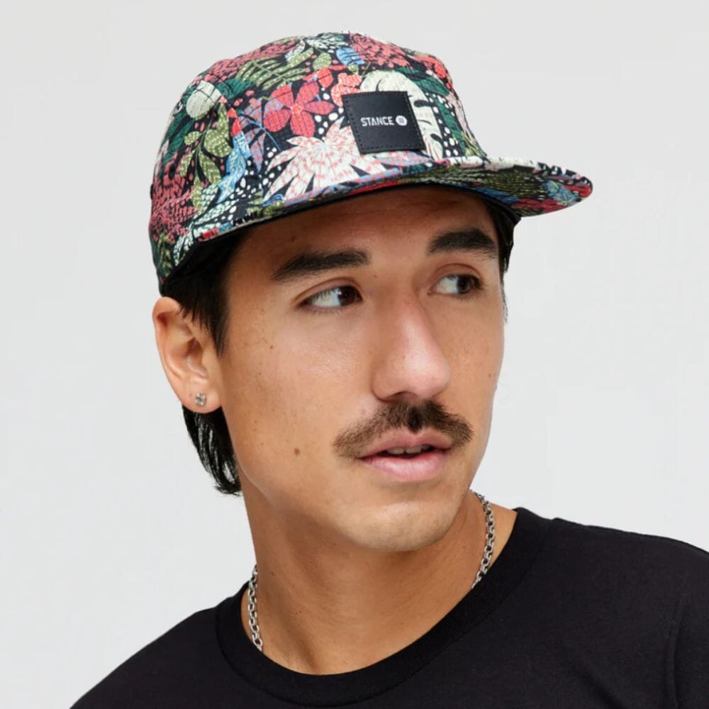 Stance Kinetic 5 Panel Adjustable Cap Headwear - BlackToe Running - 