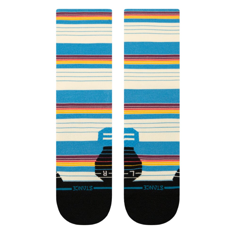 Stance Ralph Light Cushion Crew Socks - BlackToe Running