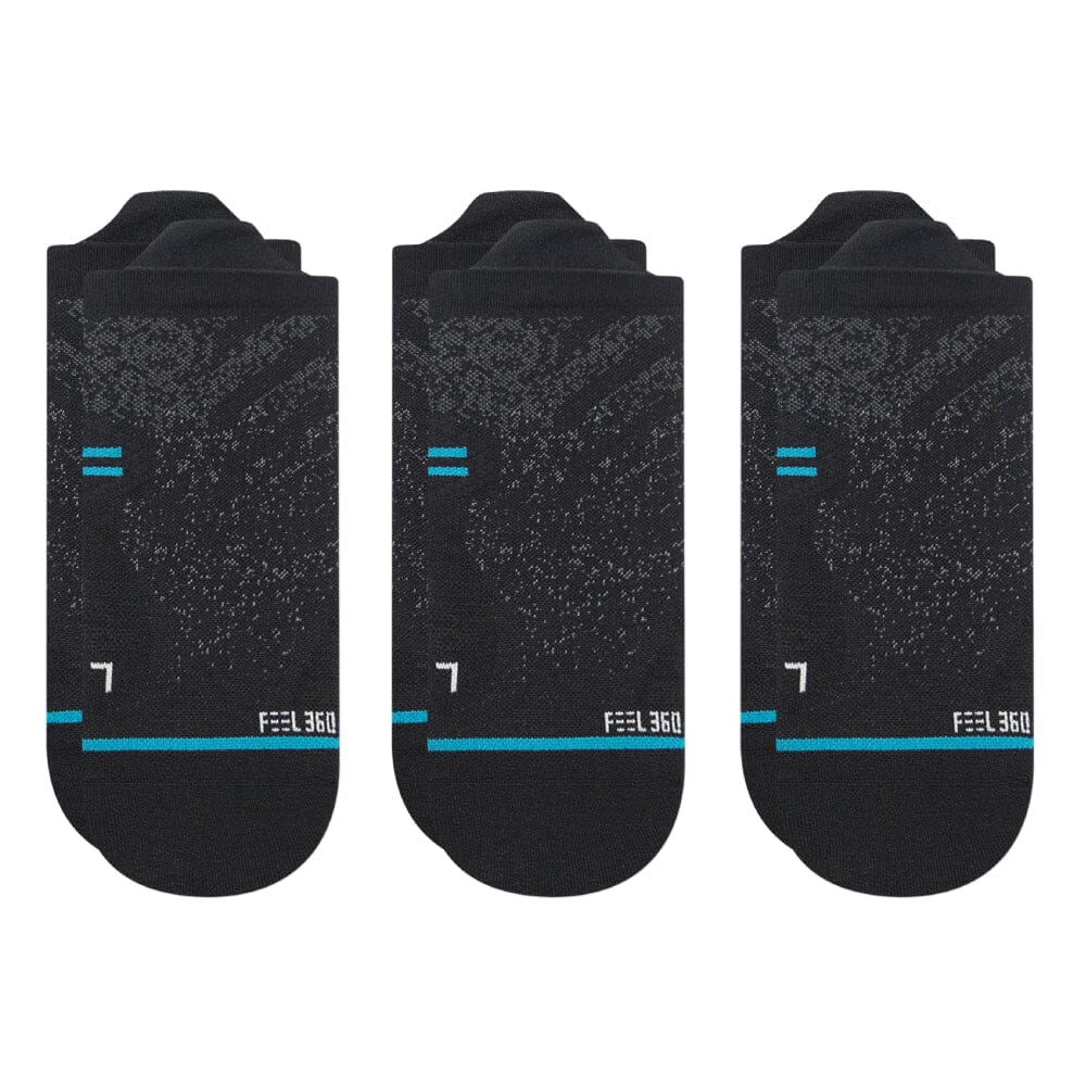 Stance Run Light Cushion Tab 3-Pack Socks - BlackToe Running#colour_black
