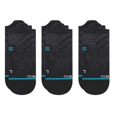 Stance Run Light Tab Socks 3 Pack - BlackToe Running#colour_black