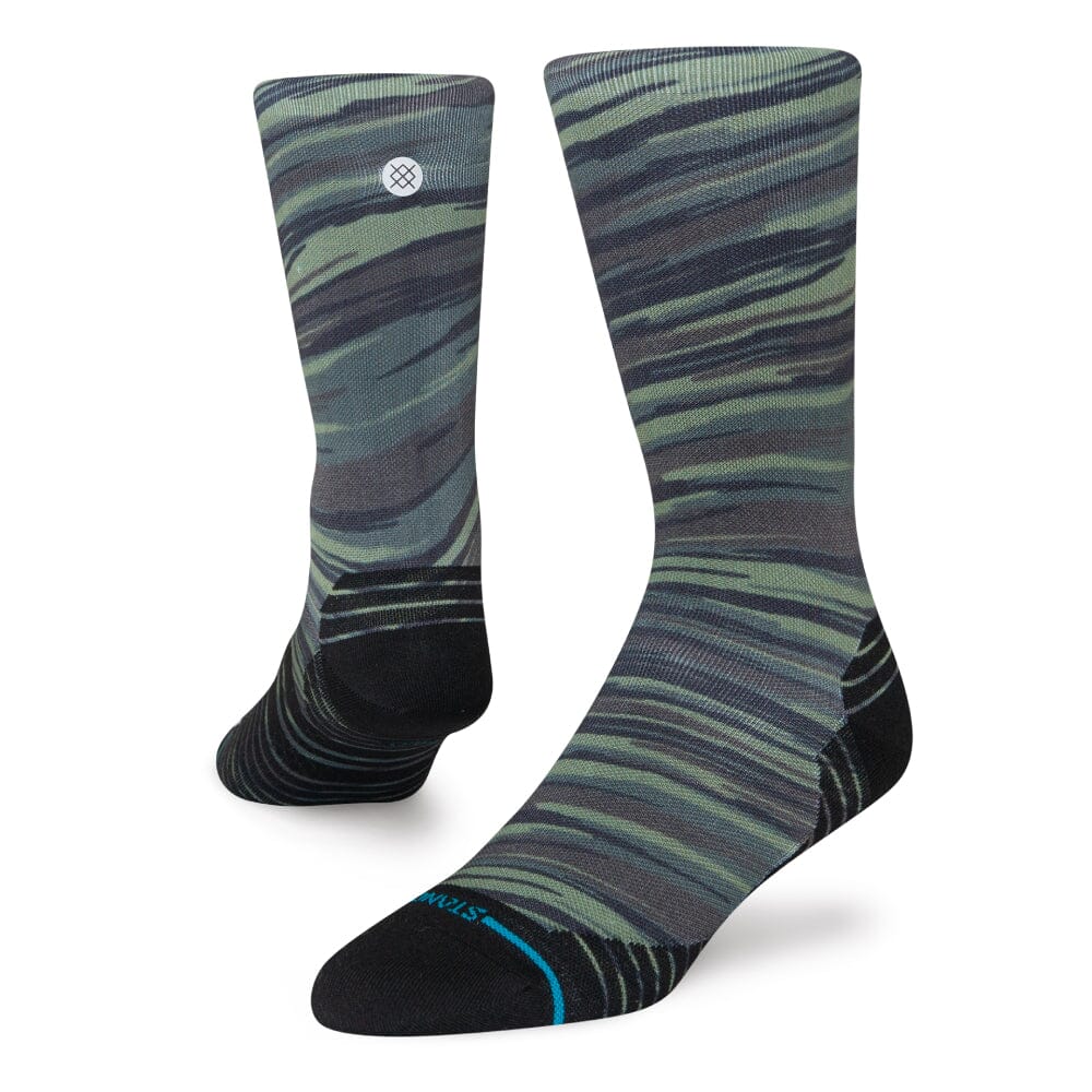 Stance Slant Ultralight Cushion Crew Socks - BlackToe Running#colour_greencamo