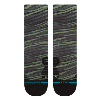 Stance Slant Ultralight Cushion Crew Socks - BlackToe Running#colour_greencamo