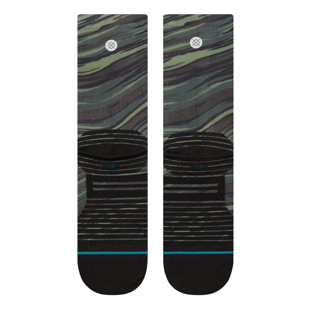 Stance Slant Ultralight Cushion Crew Socks - BlackToe Running#colour_greencamo