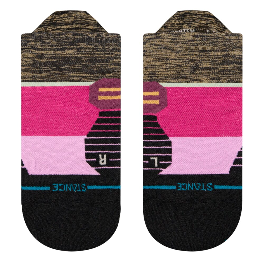 Stance Women's Run Aptitude Light Cushion Tab Socks - BlackToe Running#colour_magenta
