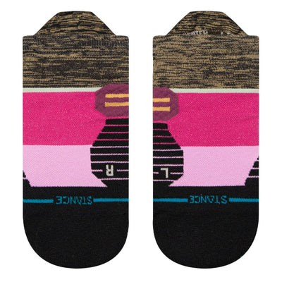 Stance Women's Run Aptitude Light Cushion Tab Socks - BlackToe Running#colour_magenta