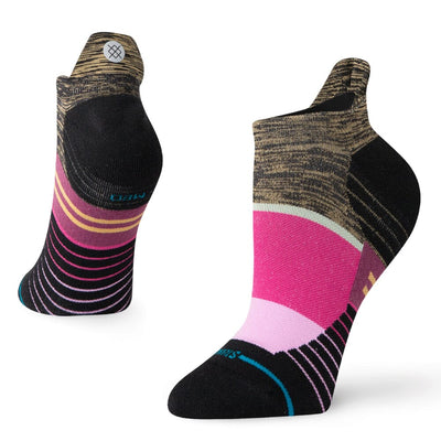 Stance Women's Run Aptitude Light Cushion Tab Socks - BlackToe Running#colour_magenta