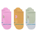 Stance Women's Flexin On Em Ultralight Cushion Tab 3-Pack Socks - BlackToe Running#colour_lilacice