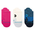 Stance Women's Pick It Up Light Cushion Tab 3-Pack Socks - BlackToe Running#colour_magenta