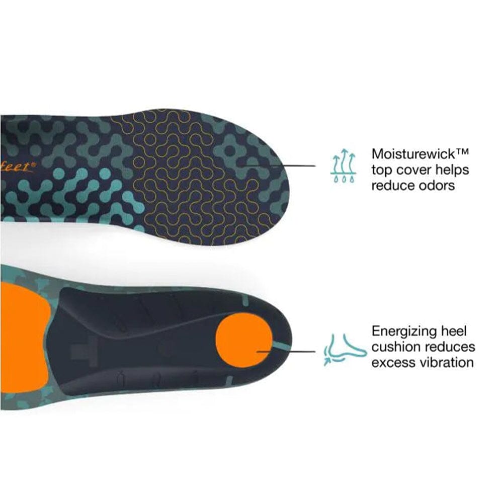 Superfeet Run Cushion High Arch Insoles Other - BlackToe Running - 