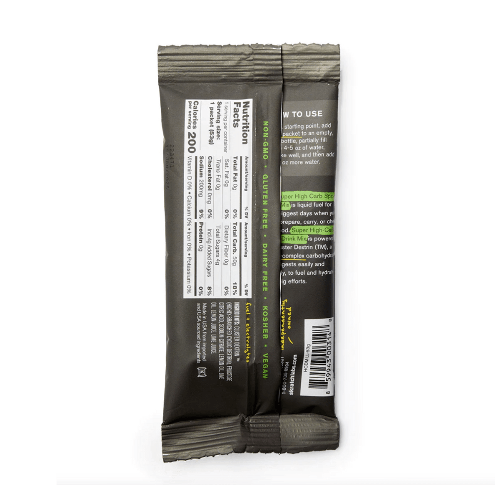 Skratch Labs Super High-Carb Drink Mix - Single Sachet - BlackToe Running#falvour_lemon-lime